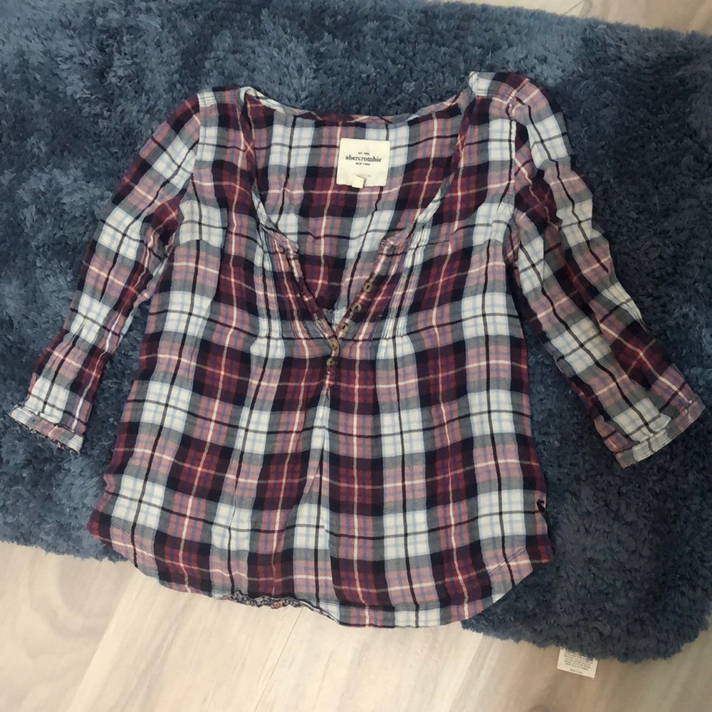 Abercrombie flannel blouse